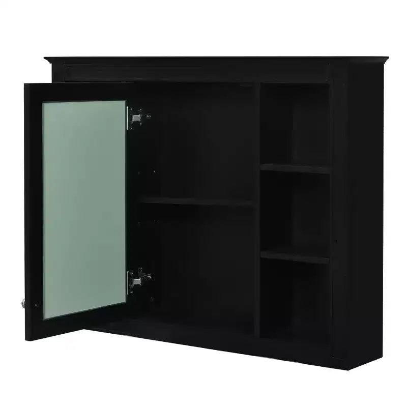 Meuble de rangement haut de salle de bain Chic Crate – Meuble autoportant avec 2 tiroirs de tailles différentes et une étagère réglable | Finition peinte en MDF | Blanc