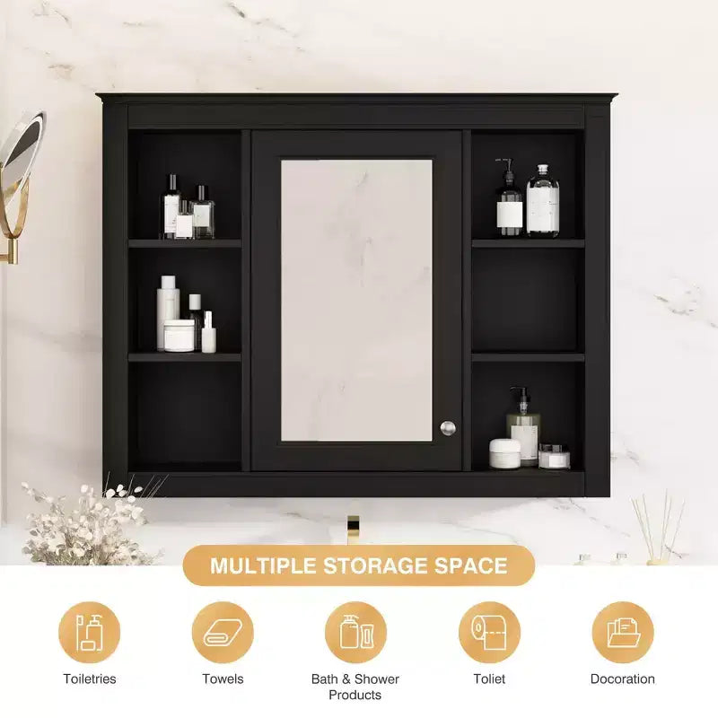 Meuble de rangement haut de salle de bain Chic Crate – Meuble autoportant avec 2 tiroirs de tailles différentes et une étagère réglable | Finition peinte en MDF | Blanc