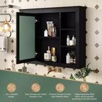Meuble de rangement haut de salle de bain Chic Crate – Meuble autoportant avec 2 tiroirs de tailles différentes et une étagère réglable | Finition peinte en MDF | Blanc