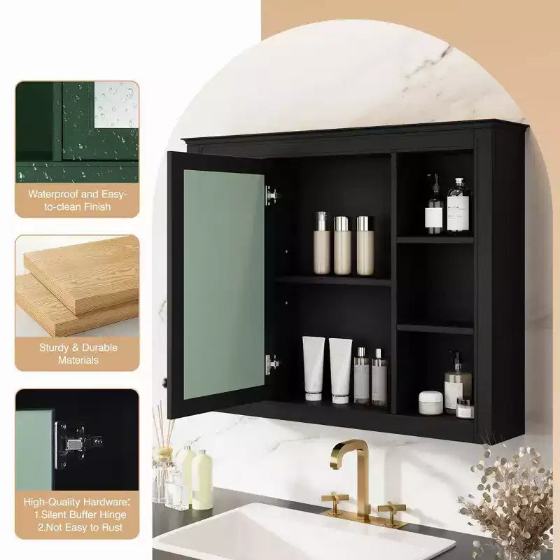 Meuble de rangement haut de salle de bain Chic Crate – Meuble autoportant avec 2 tiroirs de tailles différentes et une étagère réglable | Finition peinte en MDF | Blanc