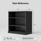 [78,7 cm | Conception Ouverte]Étagère de Rangement Sans Porte en Grain de Bois Noir (Décoration Multi-Fonctionnelle pour Salon/Chambre)