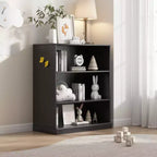 [78,7 cm | Conception Ouverte]Étagère de Rangement Sans Porte en Grain de Bois Noir (Décoration Multi-Fonctionnelle pour Salon/Chambre)