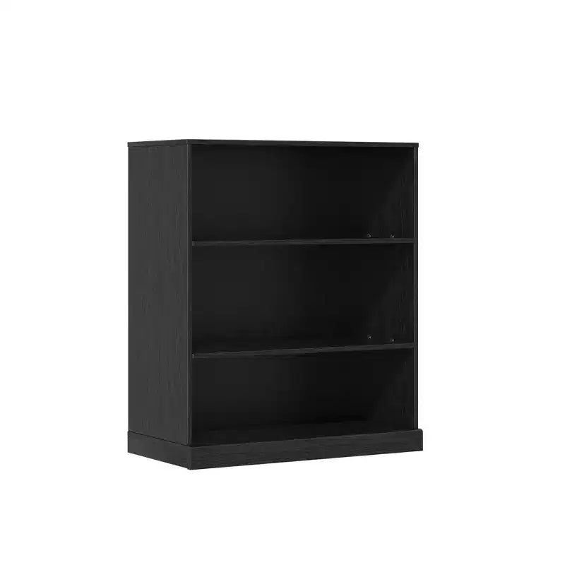 [78,7 cm | Conception Ouverte]Étagère de Rangement Sans Porte en Grain de Bois Noir (Décoration Multi-Fonctionnelle pour Salon/Chambre)