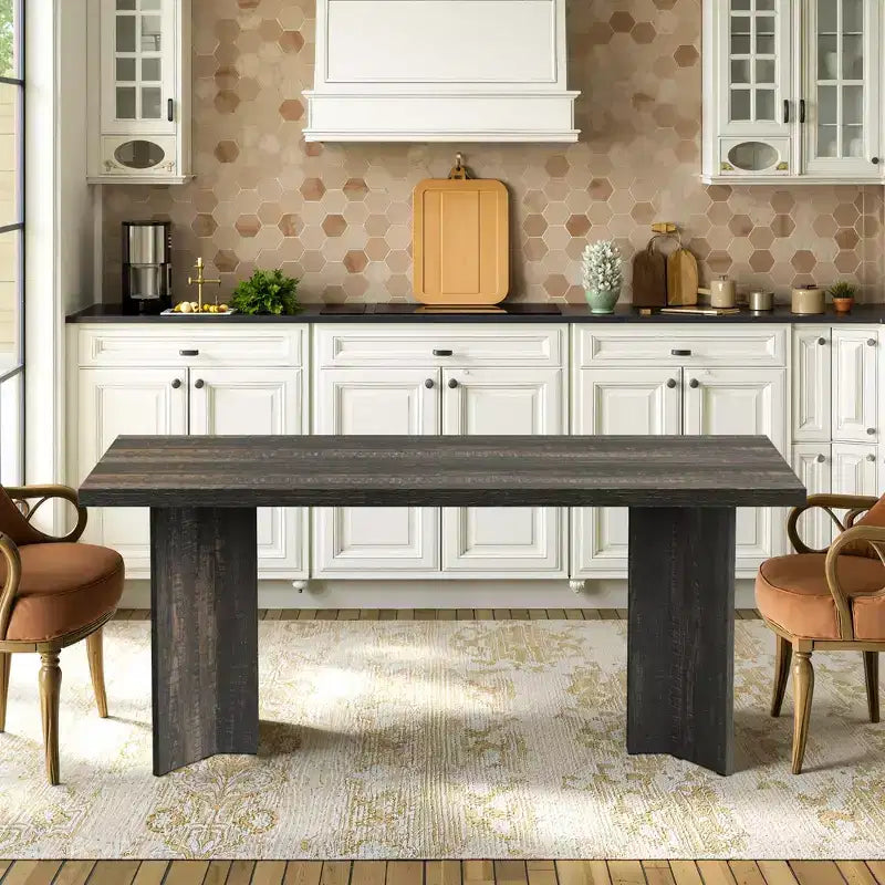 MAYEERTY Table de salle à manger multifonctionnelle de 160 cm, bureau de direction, panneau E1 de 4 cm d'épaisseur