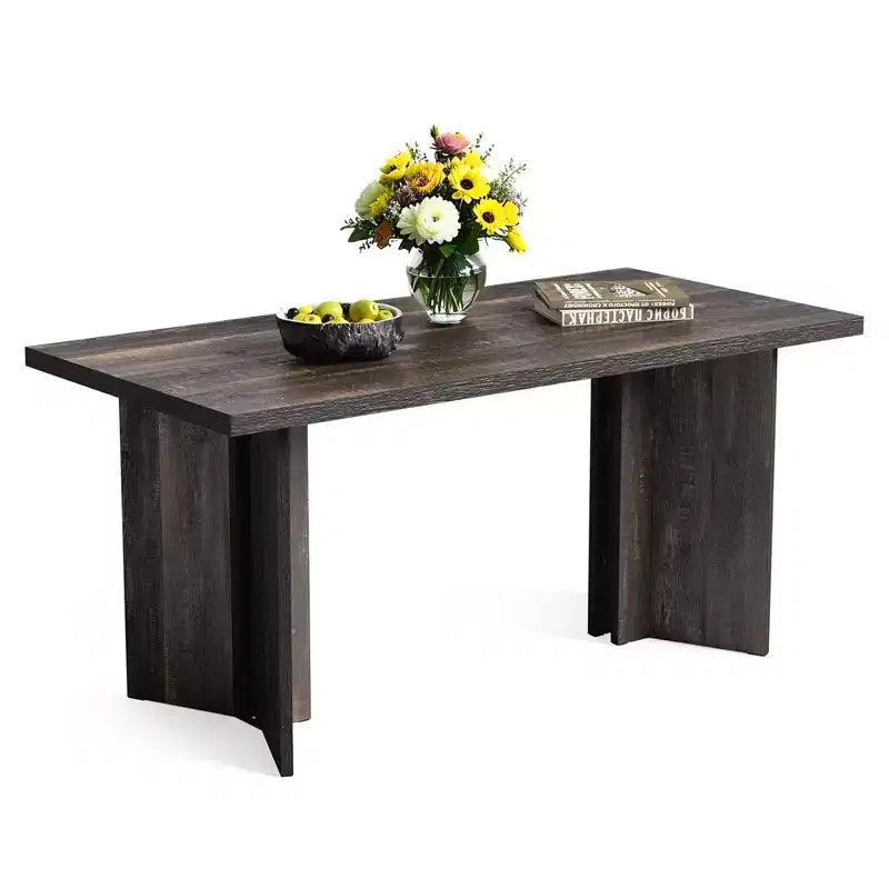 MAYEERTY Table de salle à manger multifonctionnelle de 160 cm, bureau de direction, panneau E1 de 4 cm d'épaisseur