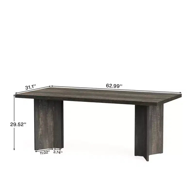 MAYEERTY Table de salle à manger multifonctionnelle de 160 cm, bureau de direction, panneau E1 de 4 cm d'épaisseur