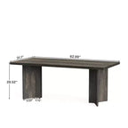 MAYEERTY Table de salle à manger multifonctionnelle de 160 cm, bureau de direction, panneau E1 de 4 cm d'épaisseur