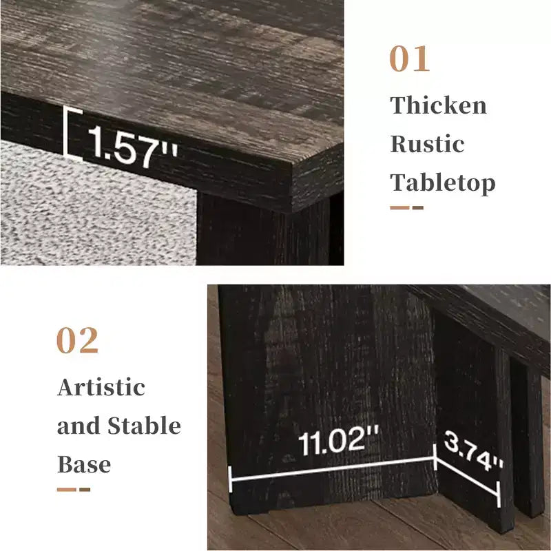 MAYEERTY Table de salle à manger multifonctionnelle de 160 cm, bureau de direction, panneau E1 de 4 cm d'épaisseur