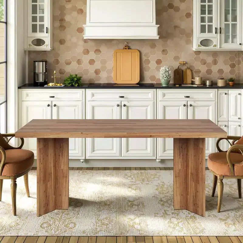 MAYEERTY Table de salle à manger multifonctionnelle de 160 cm, bureau de direction, panneau E1 de 4 cm d'épaisseur