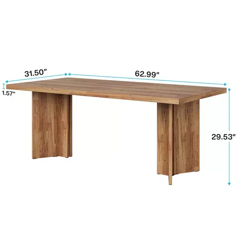 MAYEERTY Table de salle à manger multifonctionnelle de 160 cm, bureau de direction, panneau E1 de 4 cm d'épaisseur