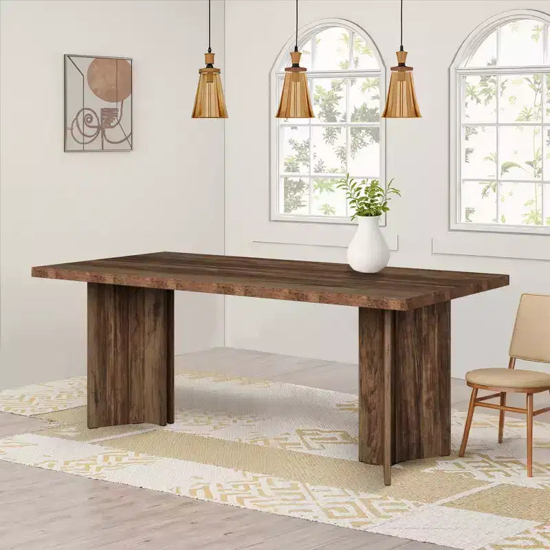 MAYEERTY 63 Inch Multifunctional Dining Table Executive Desk 1.57 Inch Thick E1 Board