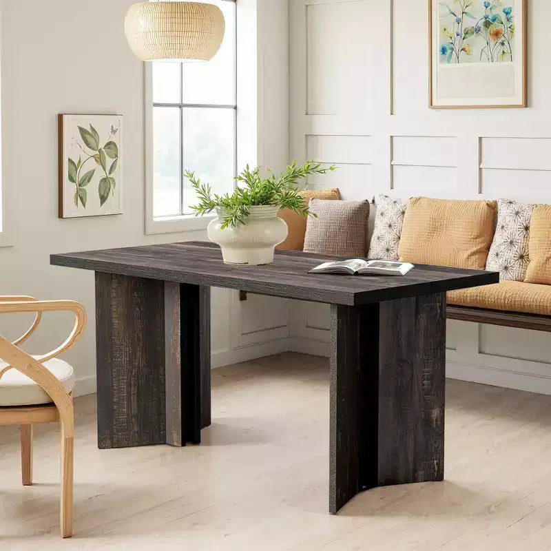 MAYEERTY Table de salle à manger multifonctionnelle de 160 cm, bureau de direction, panneau E1 de 4 cm d'épaisseur