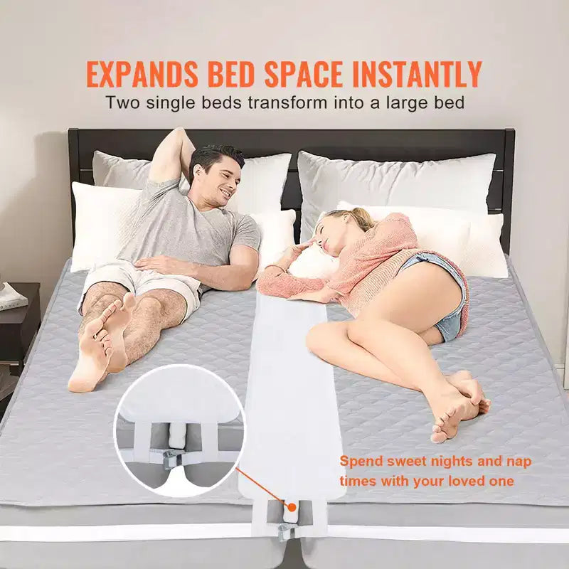 Pont de lit VEVOR, kit convertisseur de lit king-size, remplisseur d'espace pour lit king-size ajustable, connecteur de matelas, remplisseur d'espace de matelas