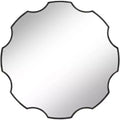 Uttermost Dayton 34 x 34 Bronze Scalloped Round Wall Mirror