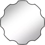 Uttermost Dayton 34 x 34 Bronze Scalloped Round Wall Mirror