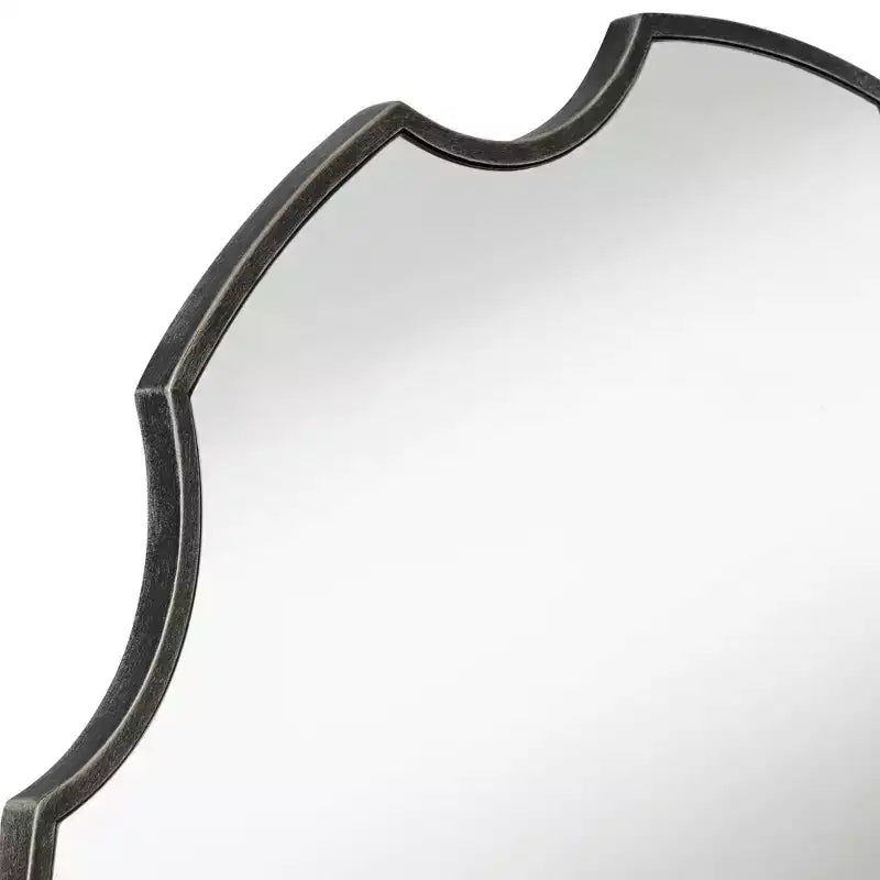 Miroir mural rond festonné Uttermost Dayton 34 x 34 Bronze