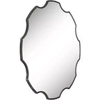 Miroir mural rond festonné Uttermost Dayton 34 x 34 Bronze