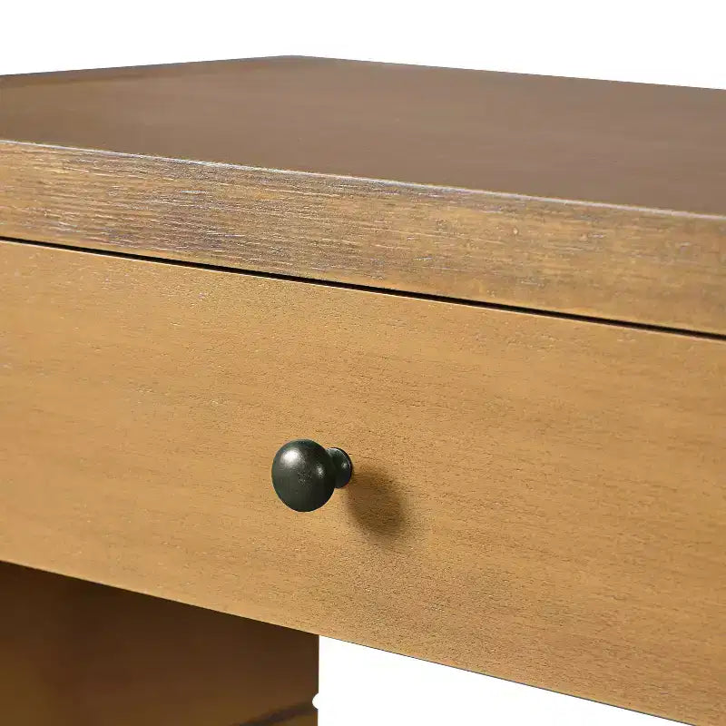 Table d'entrée en bois avec 2 tiroirs, Consoles rustiques de style fermier pour entrée