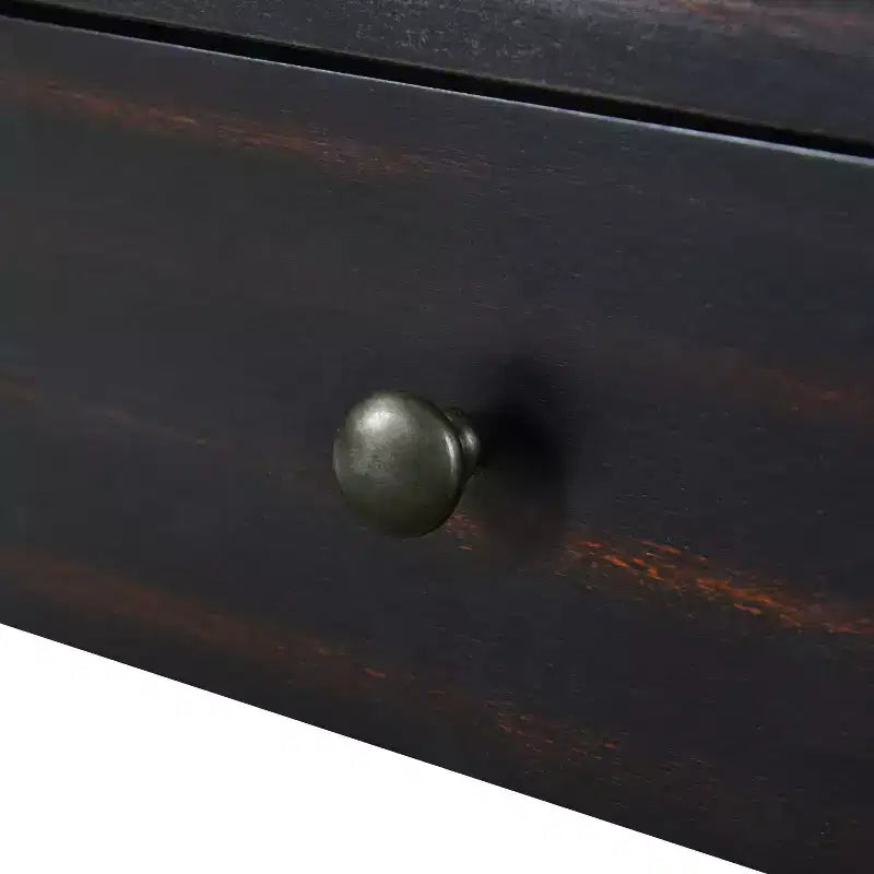 Table d'entrée en bois avec 2 tiroirs, Consoles rustiques de style fermier pour entrée