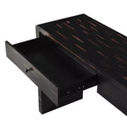 Table d'entrée en bois avec 2 tiroirs, Consoles rustiques de style fermier pour entrée