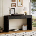 Wooden Entryway Table with 2 Drawers, Farmhouse Rustic Console Tables for Entryway