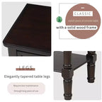 Console étroite, Table d'appoint mince avec trois tiroirs de rangement et une étagère inférieure (Espresso)
