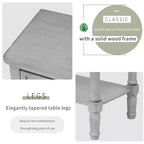 Console étroite, Table d'appoint mince avec trois tiroirs de rangement et une étagère inférieure (Espresso)