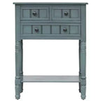 Console étroite, Table d'appoint mince avec trois tiroirs de rangement et une étagère inférieure (Espresso)