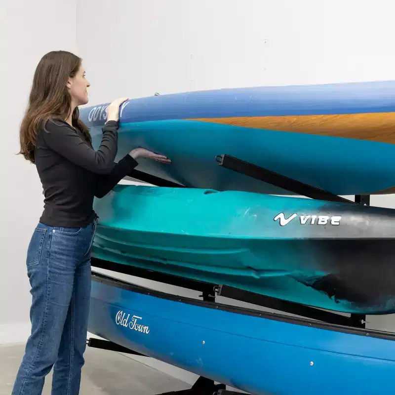 Triangle sarcelle G-Watersport 2 niveaux avec roulettes | Recto simple | Noir