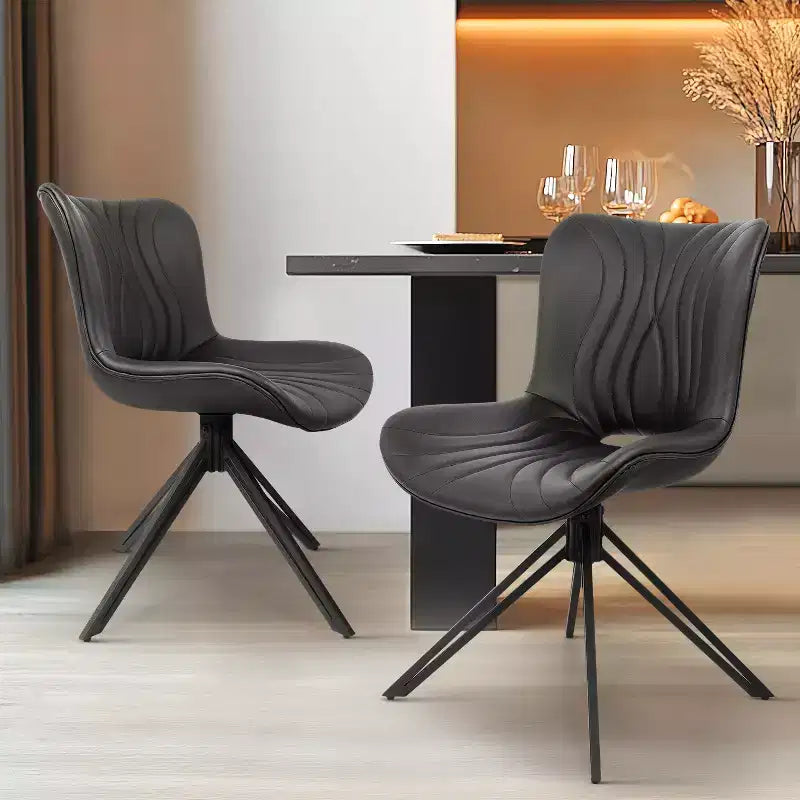 Vatros Upholstered Mid-century Modern Swivel Dining Chairs Set of 4