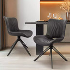 Vatros Upholstered Mid-century Modern Swivel Dining Chairs Set of 4