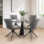 Lot de 4 chaises de salle à manger pivotantes rembourrées Vatros style moderne milieu de siècle