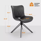 Lot de 4 chaises de salle à manger pivotantes rembourrées Vatros style moderne milieu de siècle
