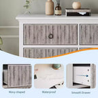 Commode Acekool à 6 tiroirs cannelés, commode ondulée avec poignées métalliques, armoire de rangement moderne pour chambre à coucher, salon, kit anti-basculement