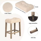 Ensemble de table à manger 4 pièces, table et chaises de bar, ensemble de table de bar avec 3 tabourets rembourrés, marron