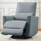 Fauteuil inclinable, pivotant et à bascule avec support lombaire et revêtement en similicuir, pour salon, chambre à coucher, chambre de bébé, salle de cinéma maison