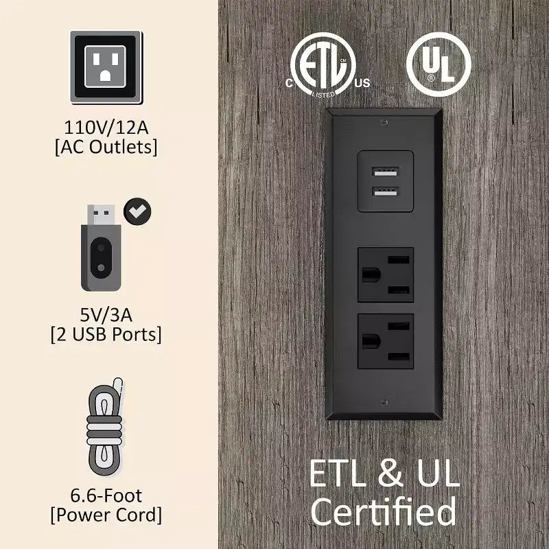Cadre de lit AMERLIFE avec tête de lit bibliothèque LED, lit de rangement en bois avec 4 tiroirs, station de charge