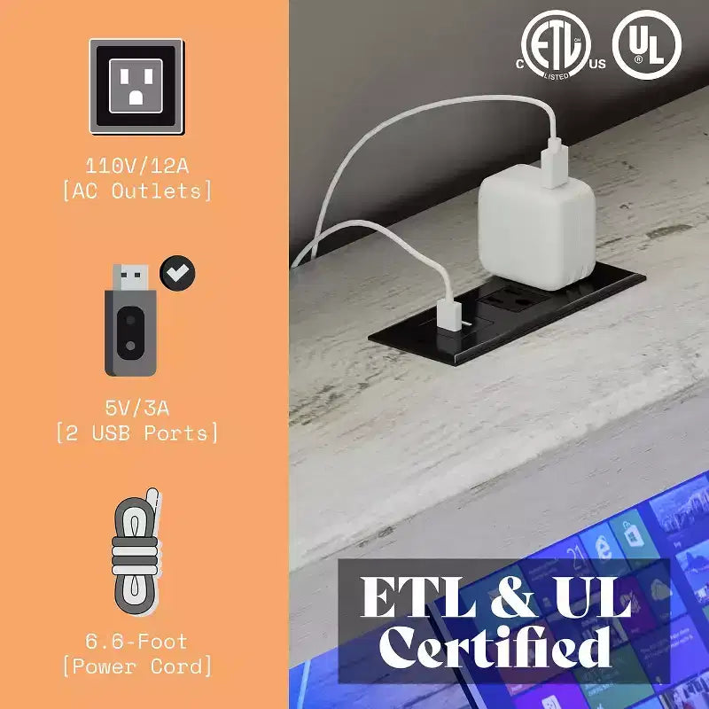 Cadre de lit AMERLIFE avec tête de lit bibliothèque LED, lit de rangement en bois avec 4 tiroirs, station de charge