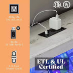 Cadre de lit AMERLIFE avec tête de lit bibliothèque LED, lit de rangement en bois avec 4 tiroirs, station de charge