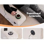 Canapé d'angle AMERLIFE avec ports USB et rangement