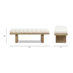 Banc d'appoint moderne Spenser 52 en bois et tissu de Christopher Knight Home