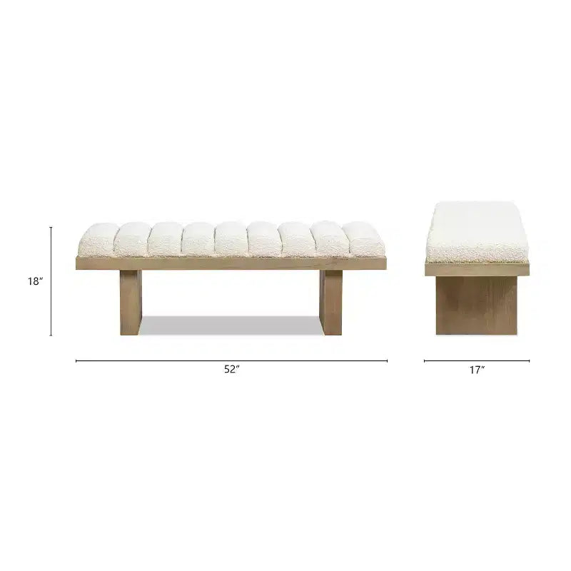 Banc d'appoint moderne Spenser 52 en bois et tissu de Christopher Knight Home