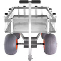 VEVOR Beach Fishing Cart,500 lbs Load Capacity, Fish and Marine Cart with Four 13 Big Wheels PU Balloon Tires for Sand, Heavy-Duty Aluminum