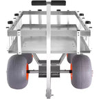 VEVOR Beach Fishing Cart,500 lbs Load Capacity, Fish and Marine Cart with Four 13 Big Wheels PU Balloon Tires for Sand, Heavy-Duty Aluminum