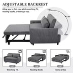 Causeuse-lit Whisen 57,48 avec oreillers et port USB