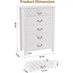 45.2 Commode de ferme 5 tiroirs, commode moderne, coffre de rangement en bois, pour placard, salon et couloir