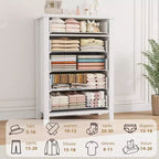 45.2 Commode de ferme 5 tiroirs, commode moderne, coffre de rangement en bois, pour placard, salon et couloir