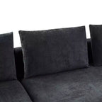 Canapé d'angle en forme de L Whisen 93,7 po avec rangement en bois