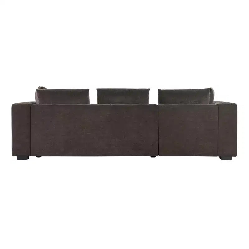Canapé d'angle en forme de L Whisen 93,7 po avec rangement en bois