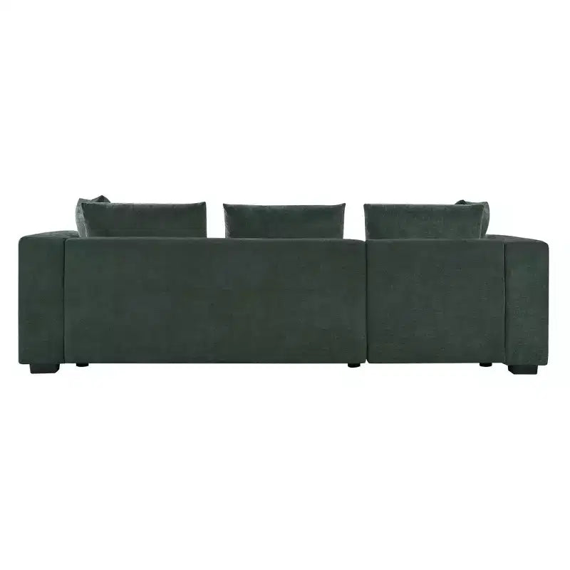 Canapé d'angle en forme de L Whisen 93,7 po avec rangement en bois